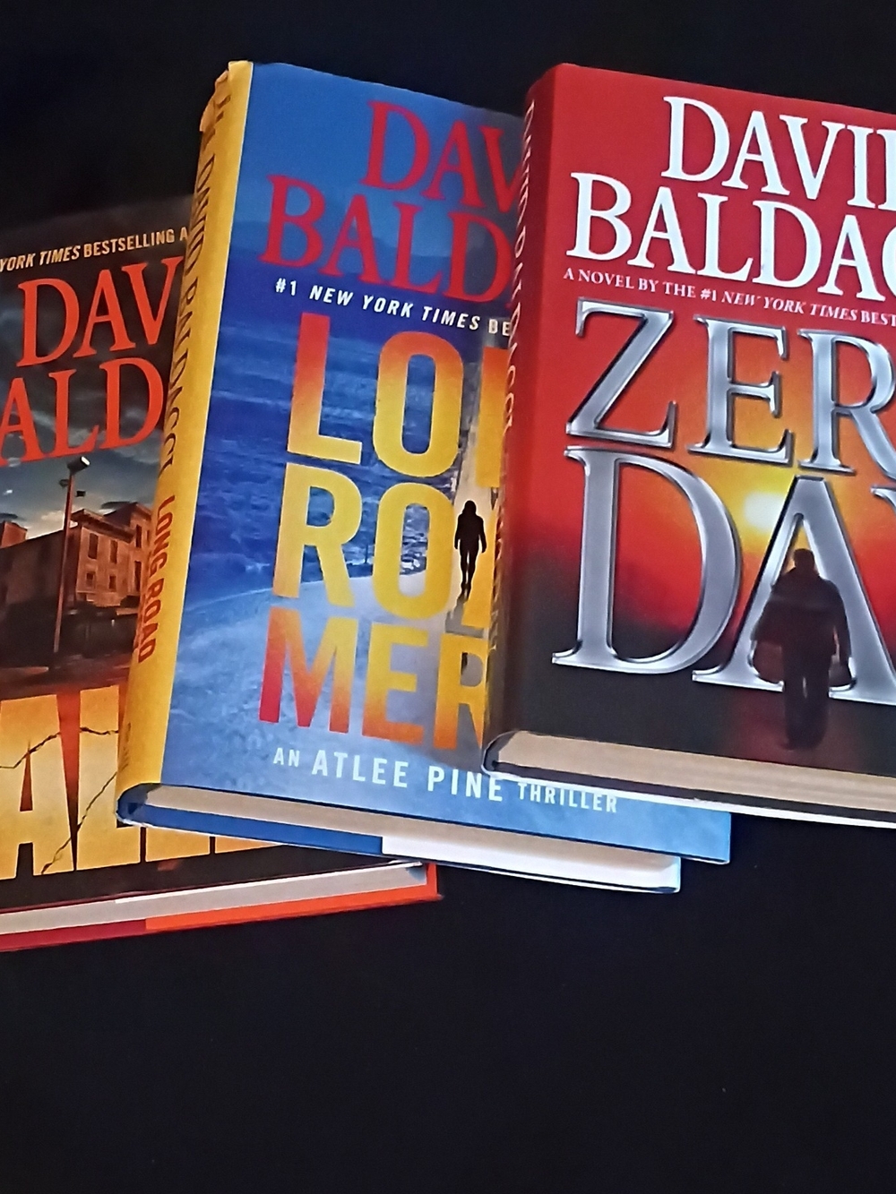 David Baldacci Hardcover Thriller Set - Red, Blue & Yellow Covers